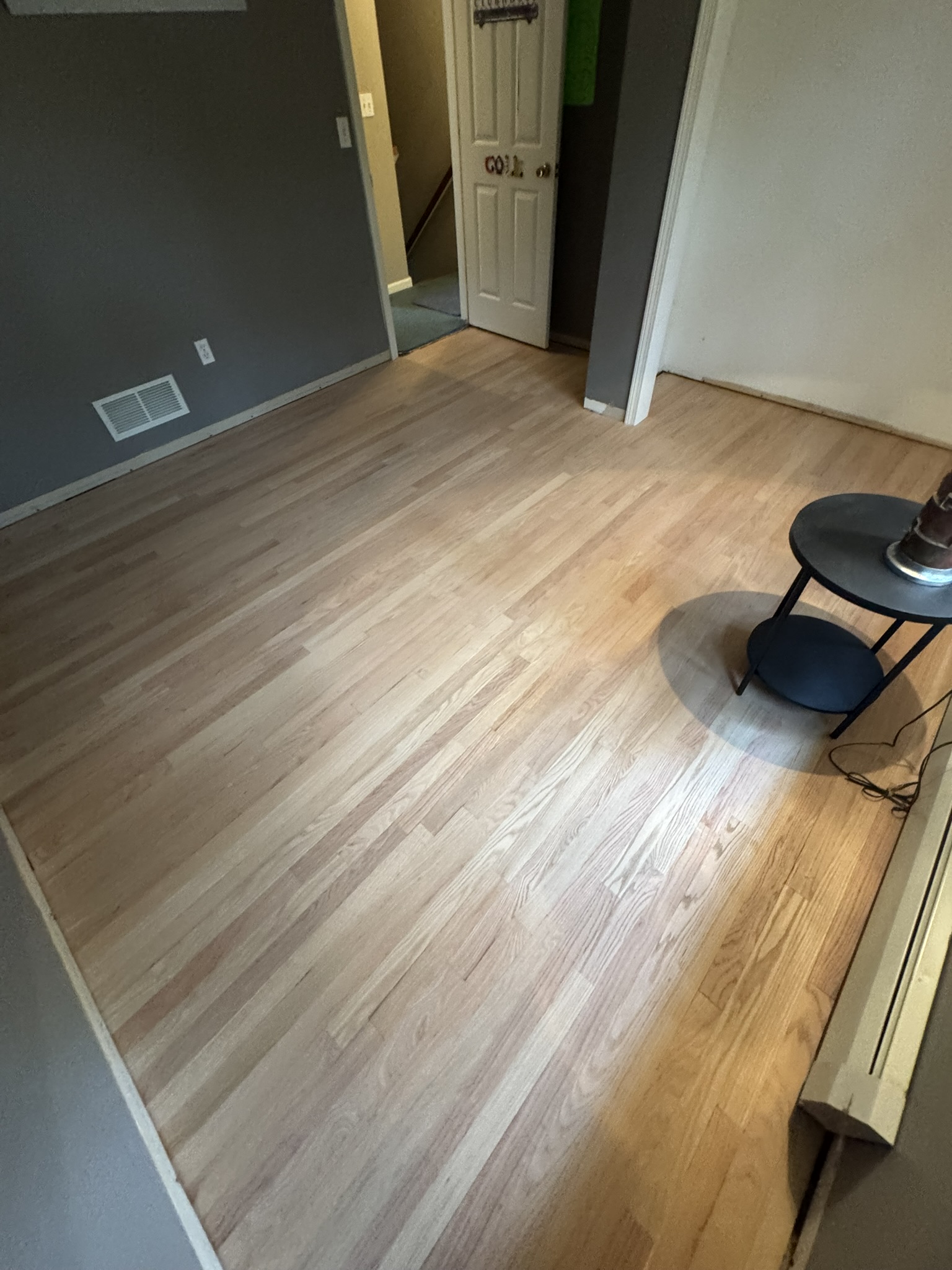 Finished hardwood interior
