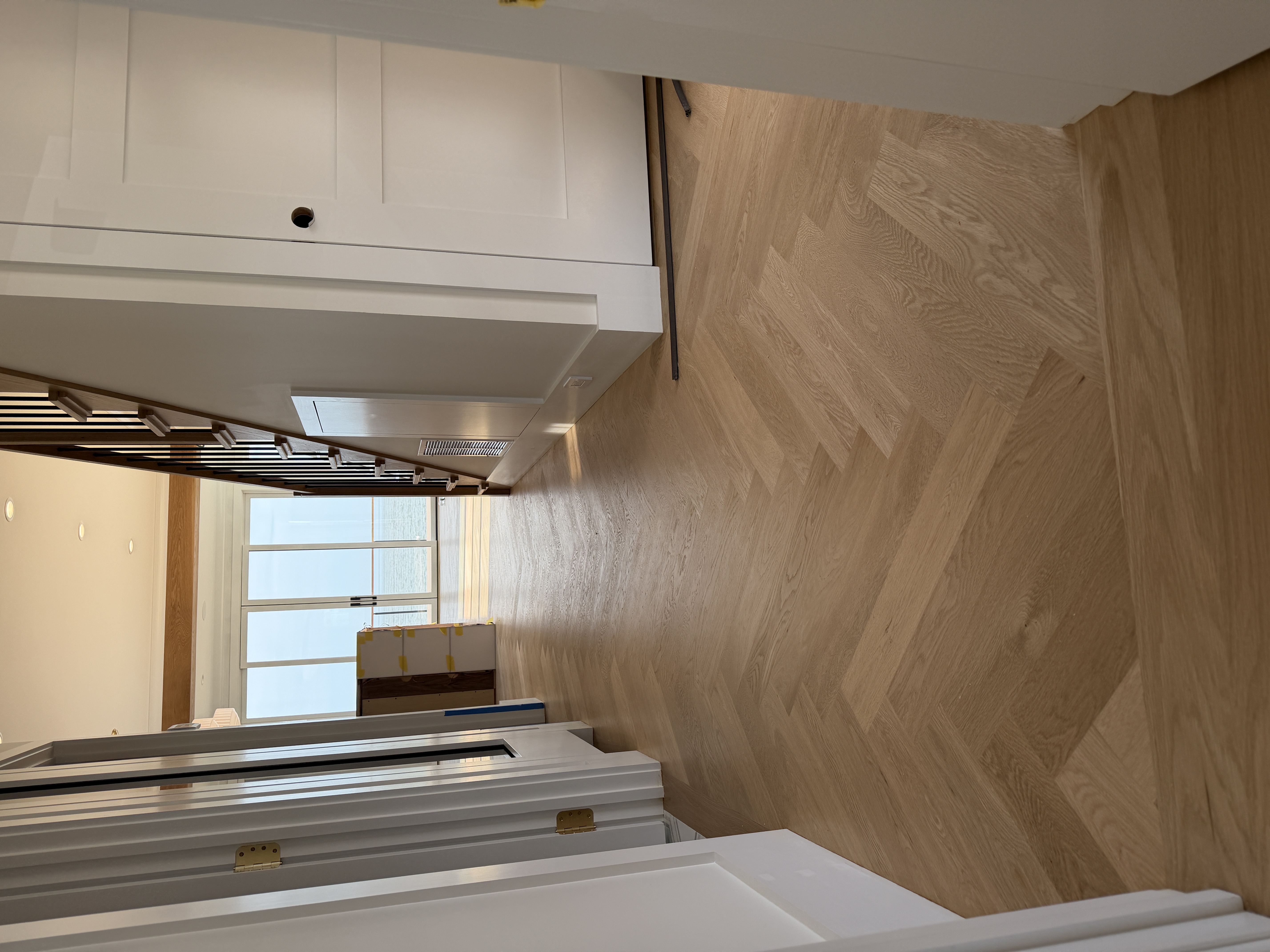 Herringbone Hardwood — Kitchen Installation