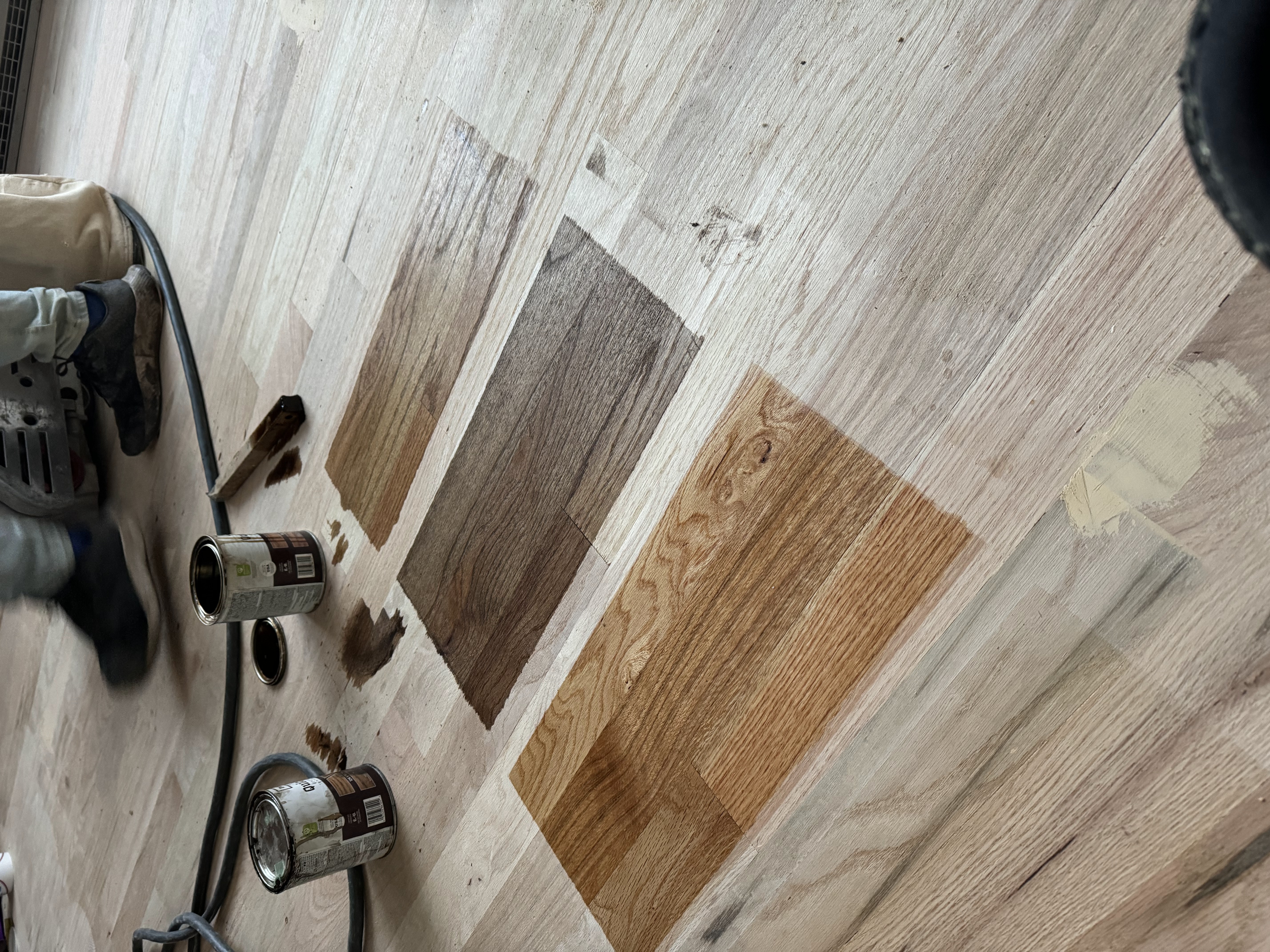 Hardwood sanding and finishing samples — Connecticut